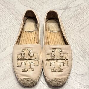 Tory Burch Cream Espadrille Flats Size 7